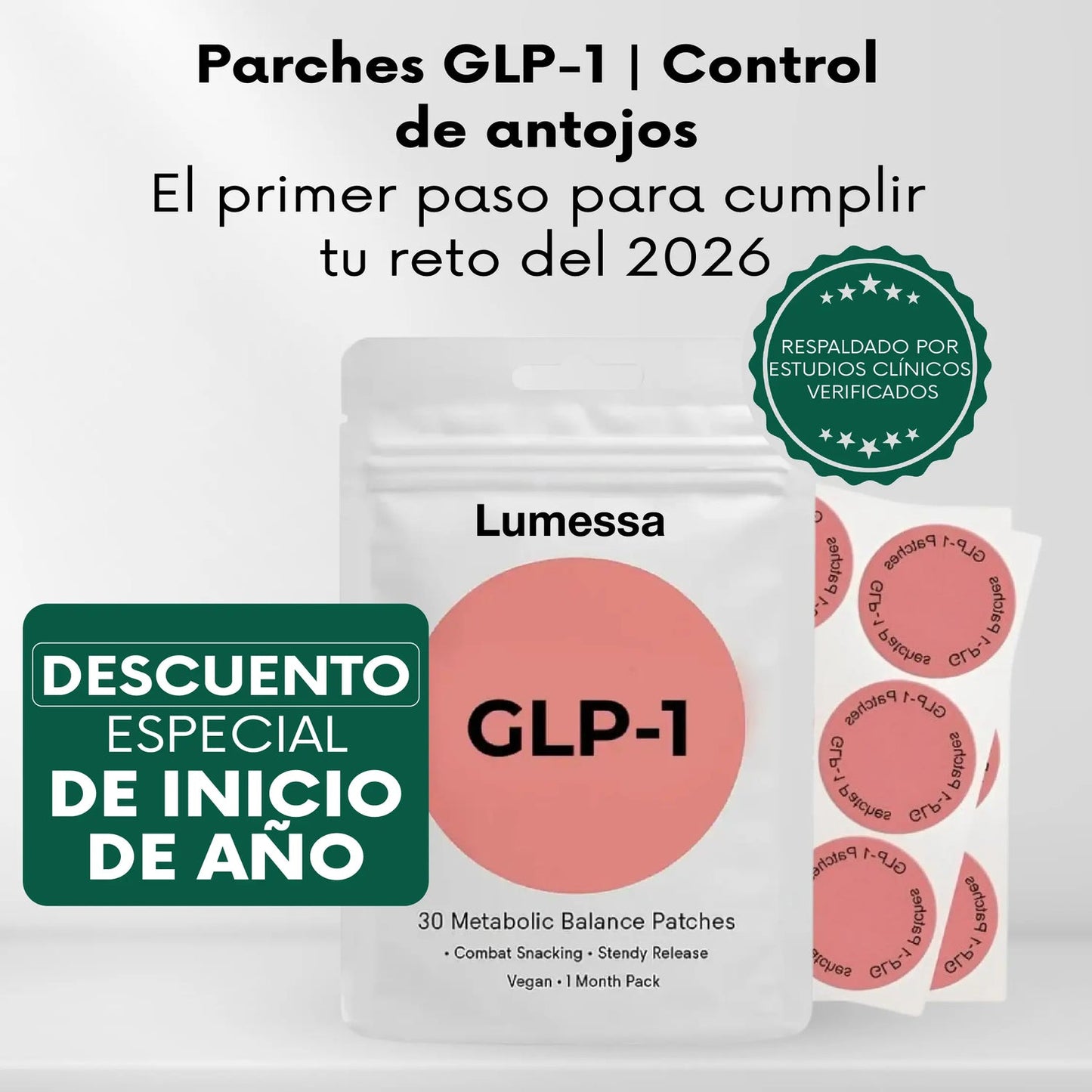 90 Parches Lumessa con GLP-1 – Tratamiento completo – Importado de EE. UU.